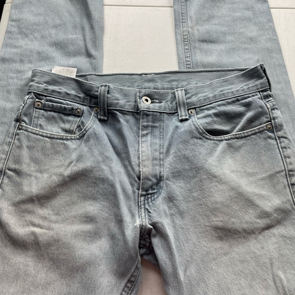Levi’s 511 Light Washed Distressed Jeans Size 34x32 run Small